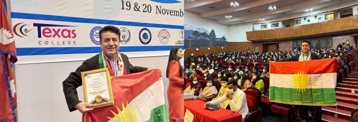 خەڵاتی پەرلەمانی لووتکەی سەکردەی لاوانی جیÚ¾ان، لە جێگریسەرۆکی وڵاتی نیپال بۆ باوەجانی