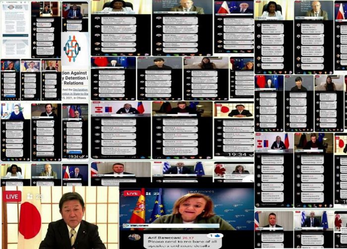 سەرۆکی پ س ک لە کۆنفرانسی وەزارەتی دەرەوەی کەنەدا بە بەشداری ٥٩ وەزیری دەرەوەی جیهان.